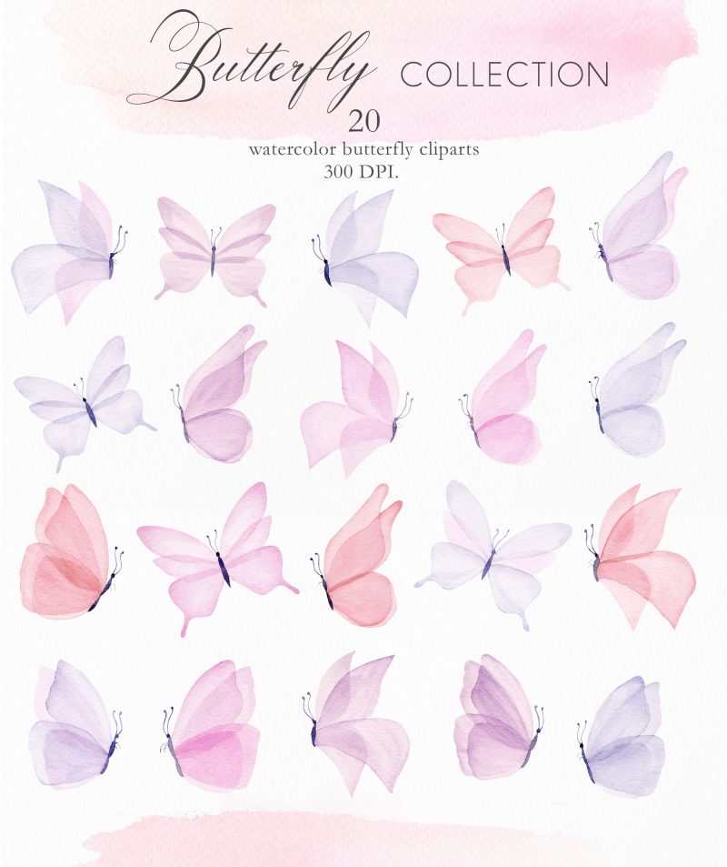 watercolor butterfly clipart