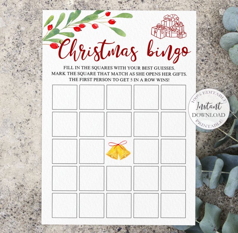 christmas- bridal-bingo-game