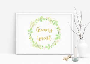 watercolor greenery wreath