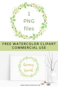 watercolor greenery wreath