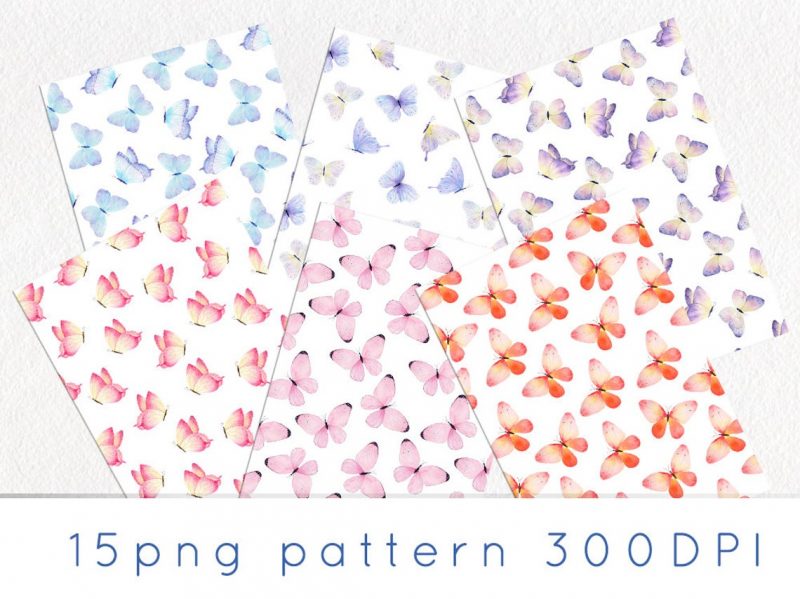 watercolor-butterfly-pattern
