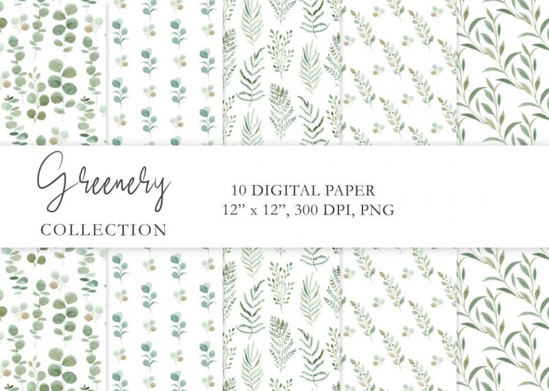greenery-digital-paper