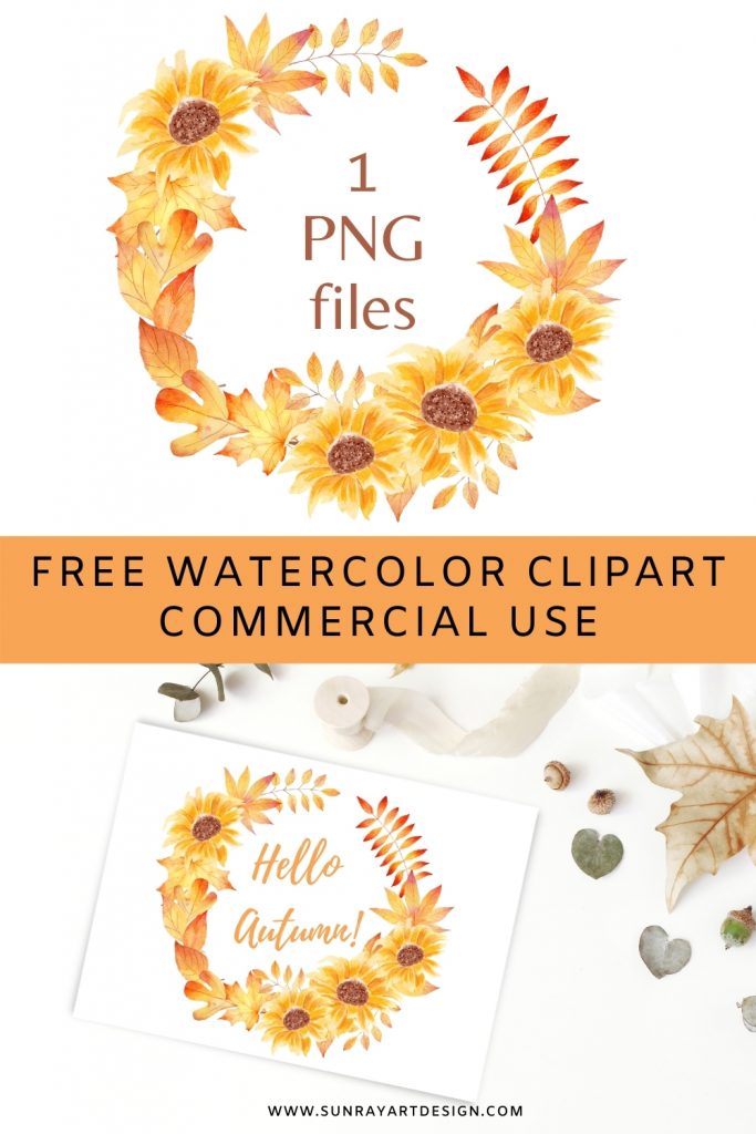 FREE WATERCOLOR FALL WREATH - SunRayArt Designs All