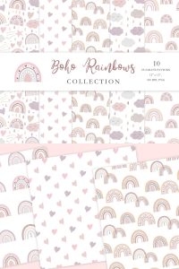 boho-rainbow-digital-paper