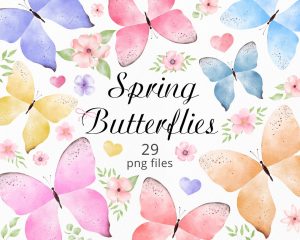 spring-butterflies-watercolor-clipart