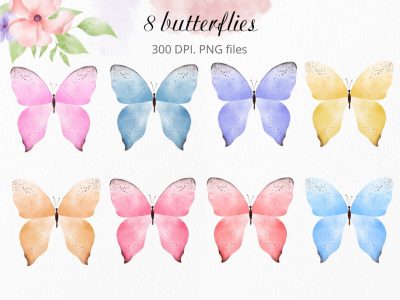 spring-butterflies-watercolor-clipart