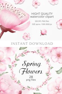 spring-flowers-watercolor-clipart