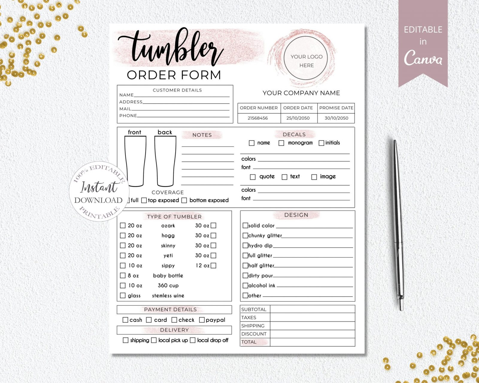 tumbler_order_form_template
