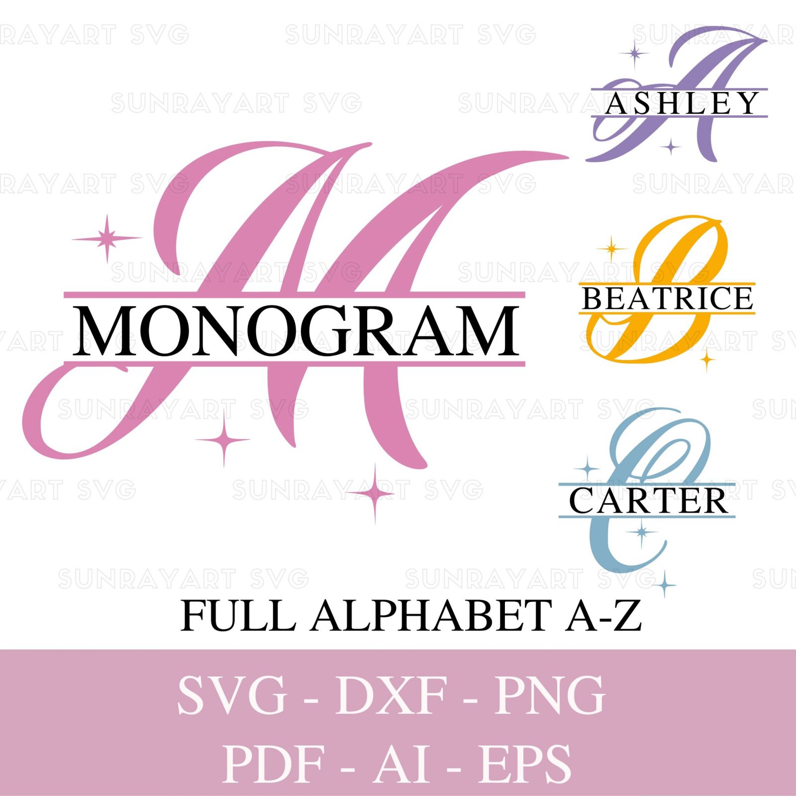 monogram svg file for cricut