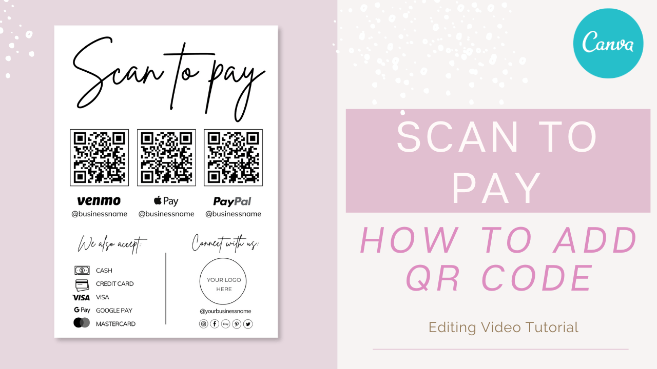 How to ad QR Code To Scan To Pay Sign