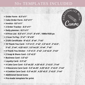 candle business bundle, canva template