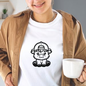 Cute Baby Highland Cow Svg