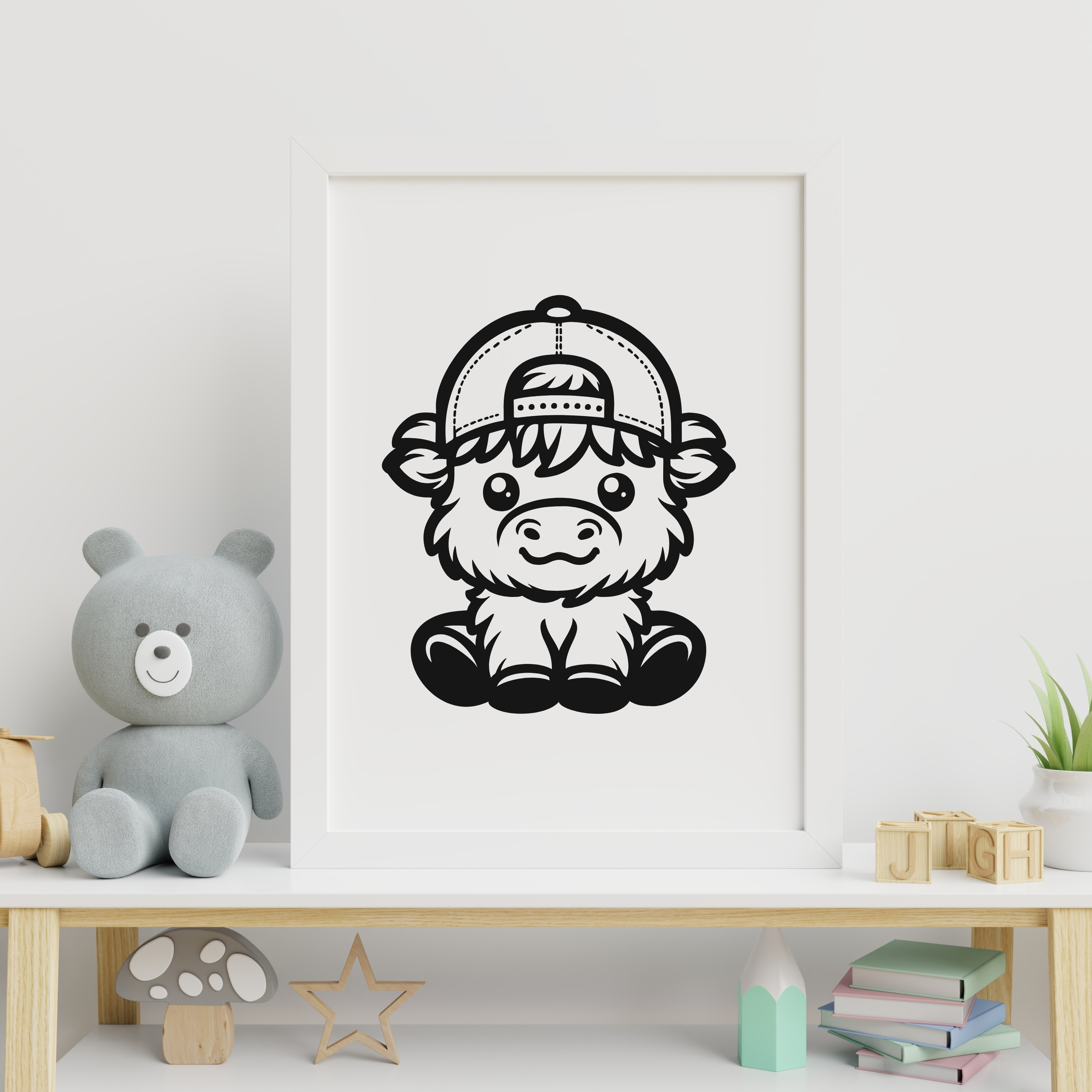 Cute Baby Highland Cow Svg