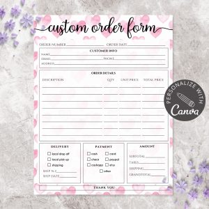order form, canva template