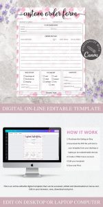 order form, canva template