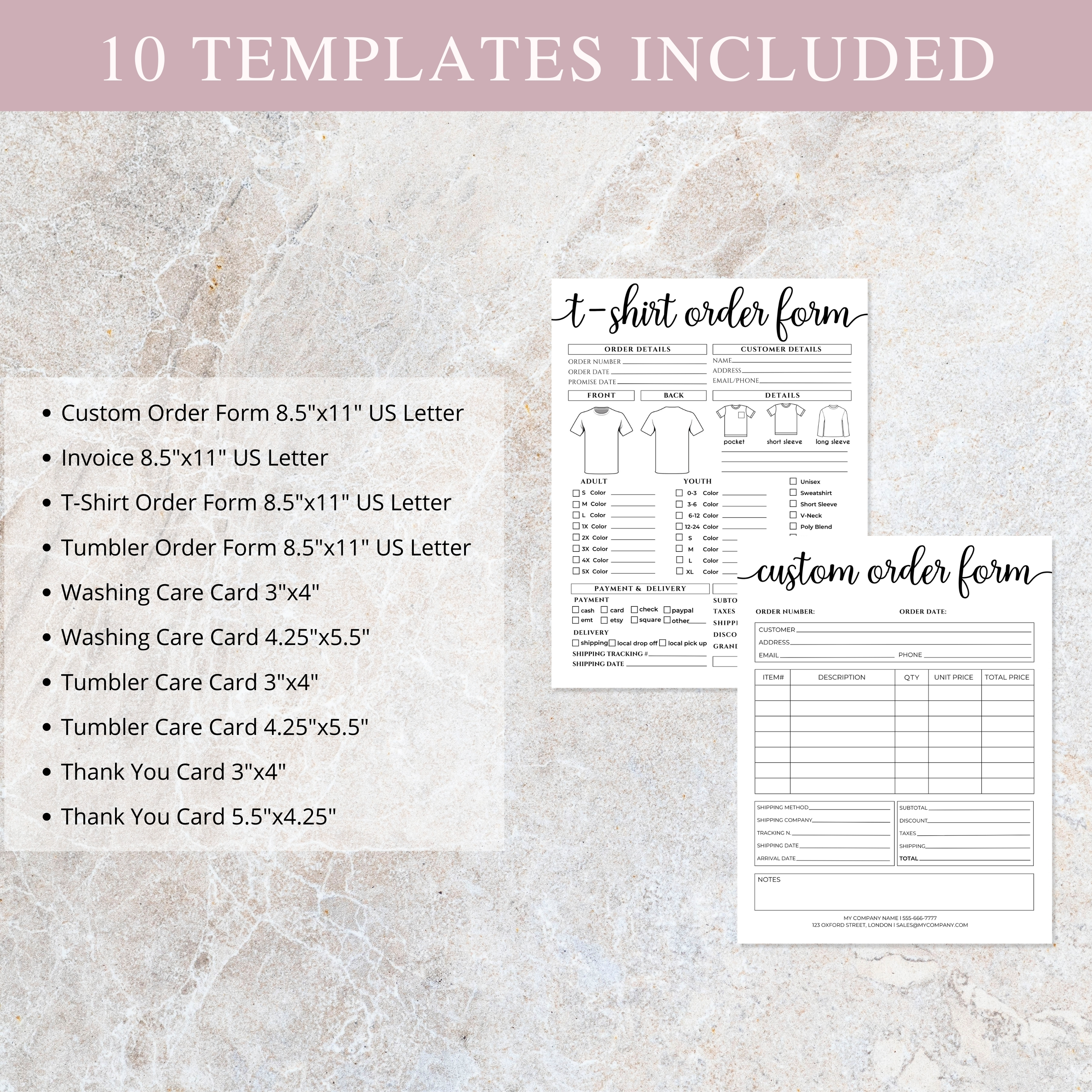 order form canva template