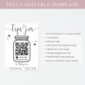 virtual tip jar canva template
