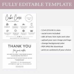 cake cutting guide, canva template