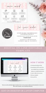 cookies care card canva template