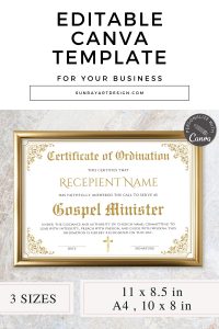 editable canva certificate