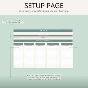 monthly budget google sheets planner