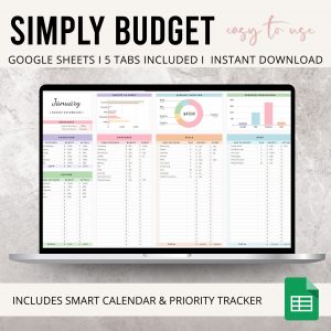 monthly budget google sheets planner