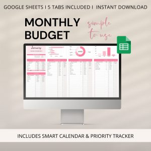 monthly budget google sheets planner