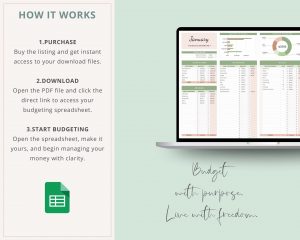 monthly budget google sheets planner