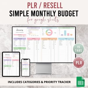 PLR Monthly Tracher Google Sheets