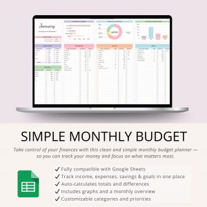 PLR Monthly Tracher Google Sheets